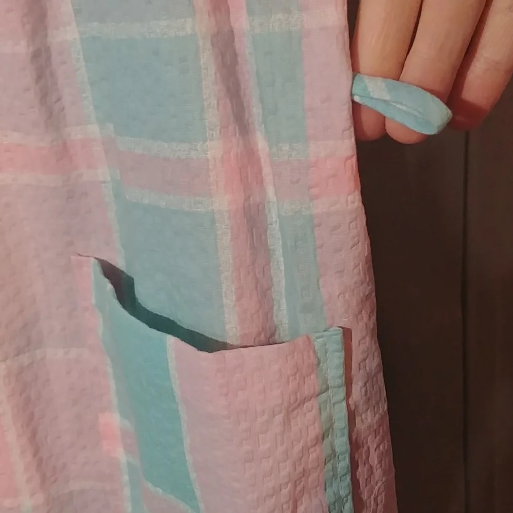 Vintage Komar soft plaid house dress - Picture 8 of 10